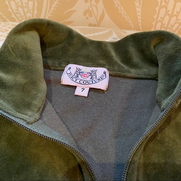 Juicy Couture Girls Green Zip up 7 - Picture 2 of 3